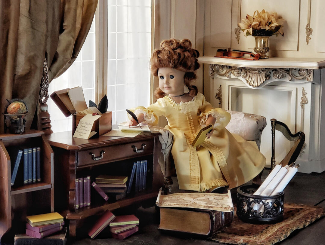 The Girl in the Yellow Dress shows the paneled wall set that I build a few years ago and used in week two of the historical photo shoot.